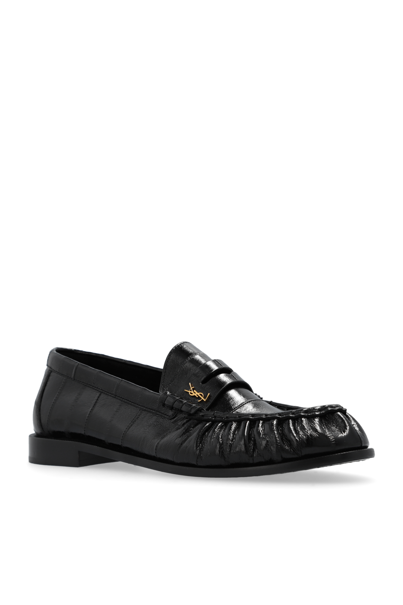 VIP【関税送料無料】希少 SAINT LAURENT BLACK LEATHER FLAT Saint Laurent Leather loafers | Men's Shoes | Vitkac